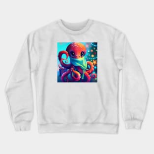 Cute Octopus Drawing Crewneck Sweatshirt